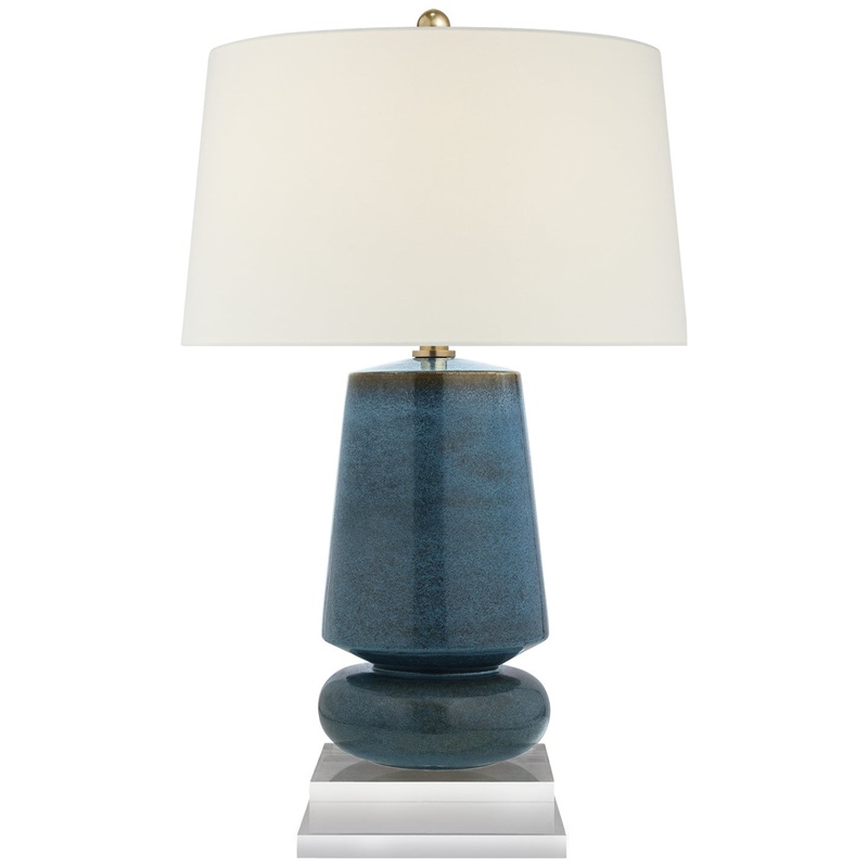 One Light Table Lamp from the Parisienne Collection in Oslo Blue Finish by Visual Comfort Signature