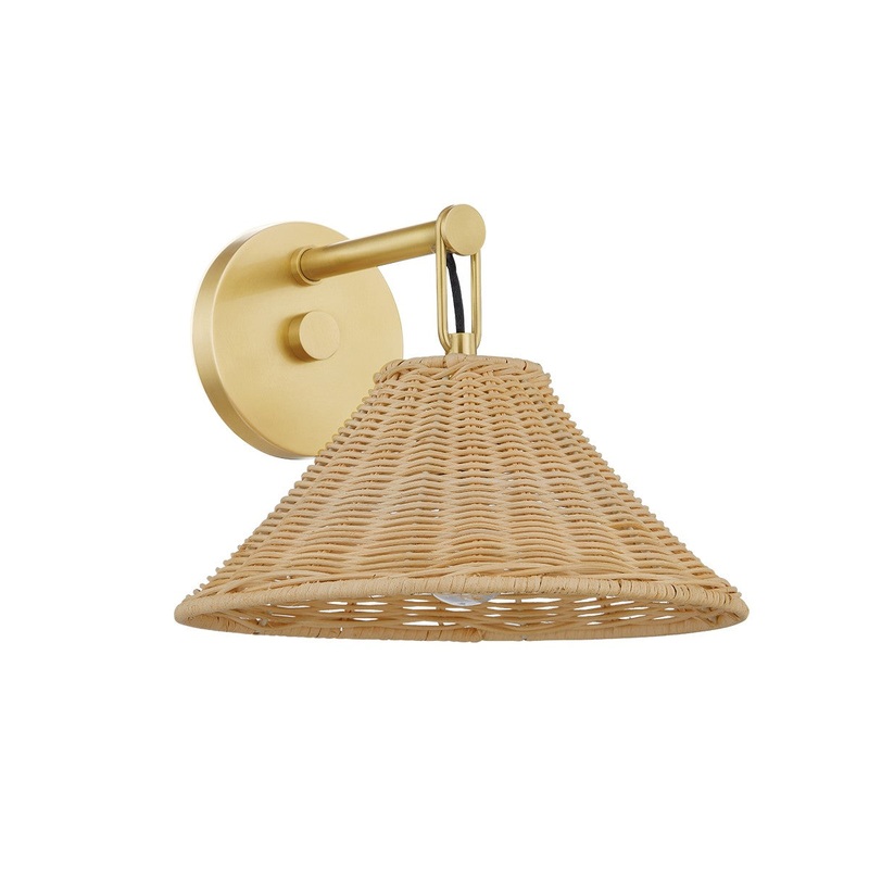 One Light Wall Sconce from the Dalia Collection in Aged Brass Finish by Mitzi