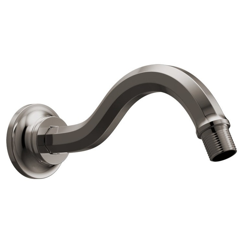 Shower Arm Beauclere with Flange Brilliance Black Onyx 1/2 IN NPT Brass Wall Mount