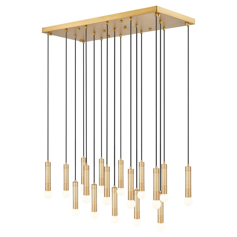 Stari 17-Light Linear Chandelier Modern Gold