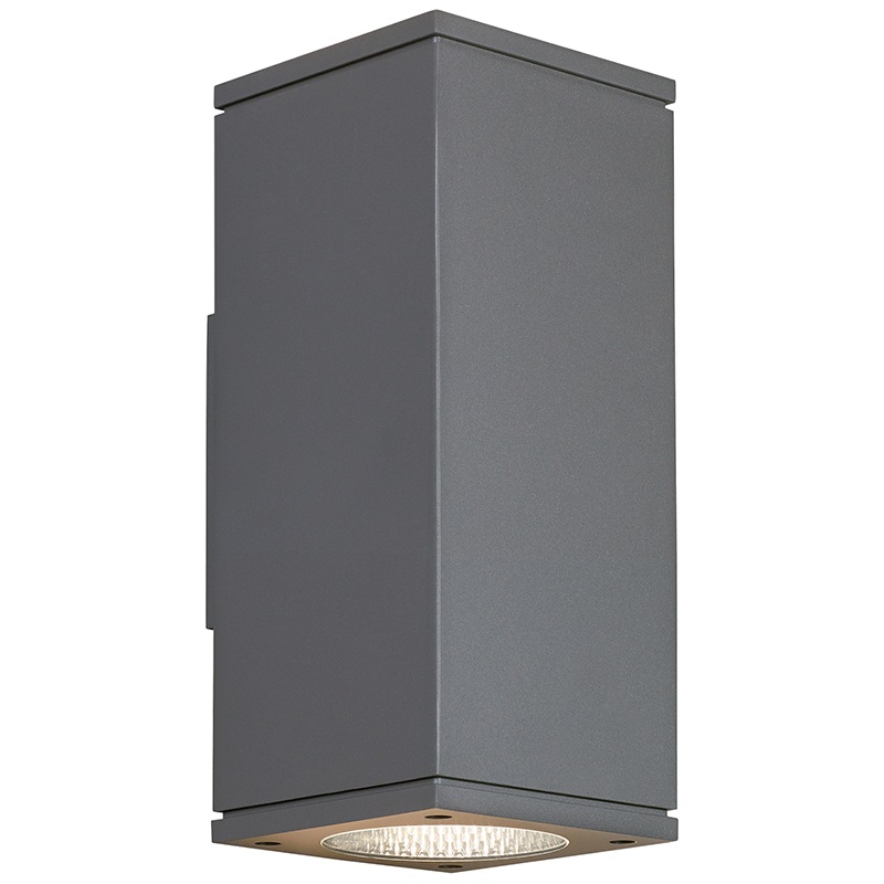 Tegel 12 Outdoor Wall Up & Downlight Charcoal 4000K / 10-Degree Beam (Up) / 10-Degree Beam (Down) None
