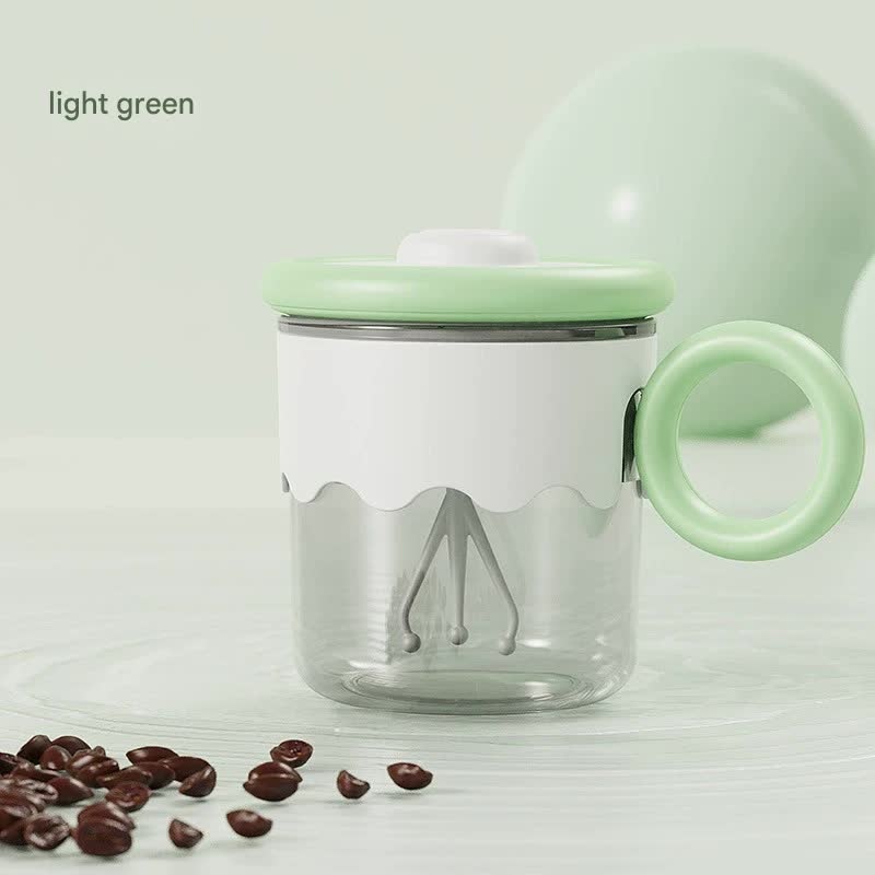 Automatic Self-Stirring Coffee Mug – 400ml, 5000RPM, USB-C Rechargeable with Trident Stirring Rod(green)