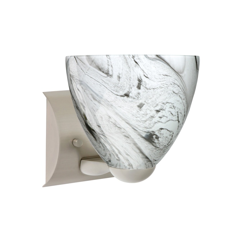 Besa 1WZ-7572MG-LED-SN Sasha One Light Wall Sconce Satin Nickel