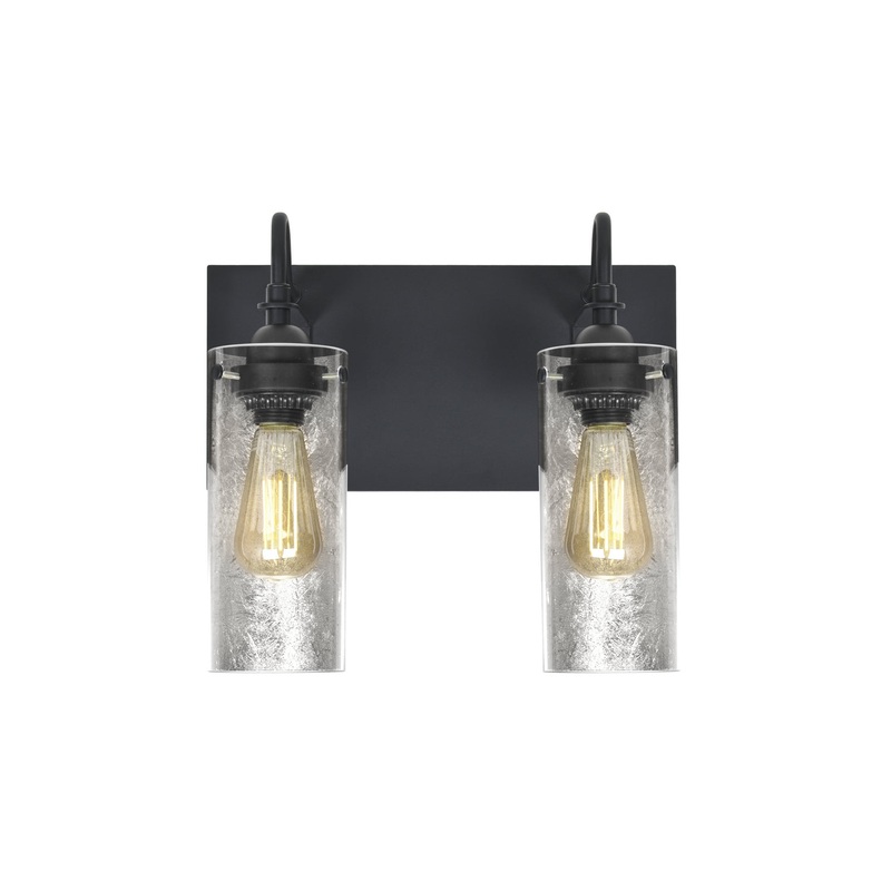 Besa 2WG-DUKESF-EDIL-BK Duke Two Light Wall Sconce Black