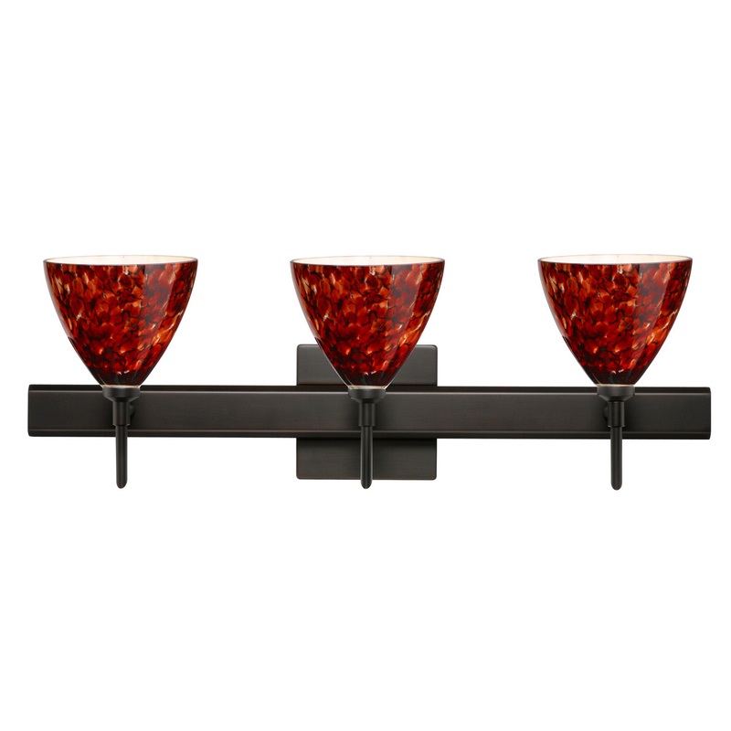 Besa 3SW-177941-BR-SQ Mia Three Light Wall Sconce Bronze (Discontinued)