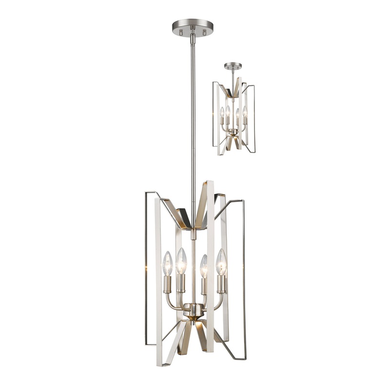 Four Light Pendant from the Marsala Collection in Brushed Nickel Finish by Z-Lite