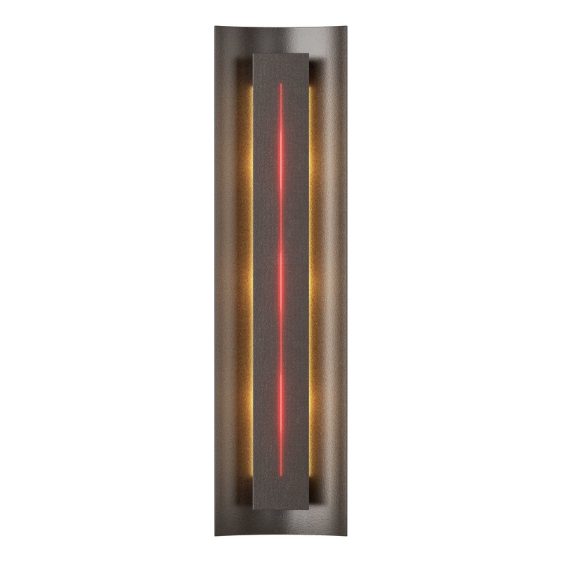 Gallery Sconce Oil Rubbed Bronze Red Glass (RR)