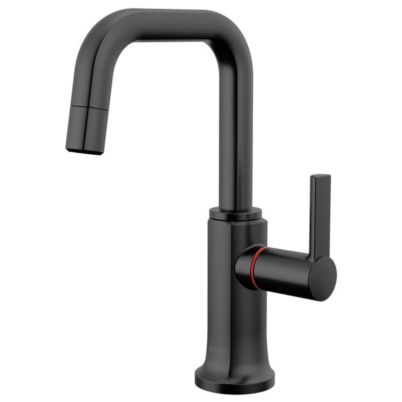 Hot Water Dispenser Kintsu Instant Faucet 1 Lever ADA Square 360 DEG Swivel Matte Black