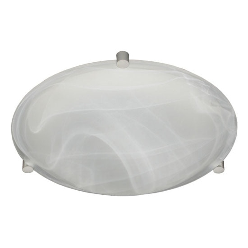 One Light Ceiling Mount from the Trio Collection in Satin Nickel Finish by Besa