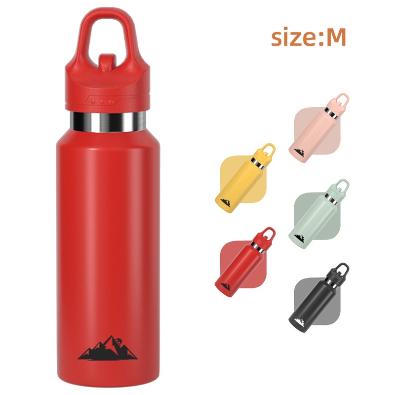 Red 480ml Insulated Stainless Steel Water Bottle – Leakproof One-Click Lid Thermal Flask for Hot & Cold Drinks