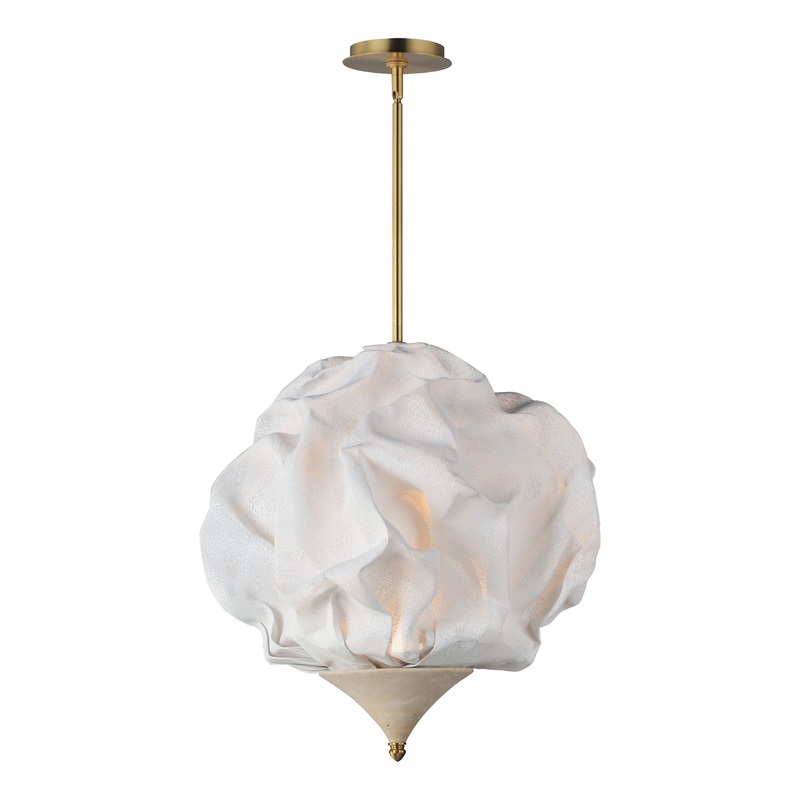 Shroud 18″ LED Pendant Natural Aged Brass