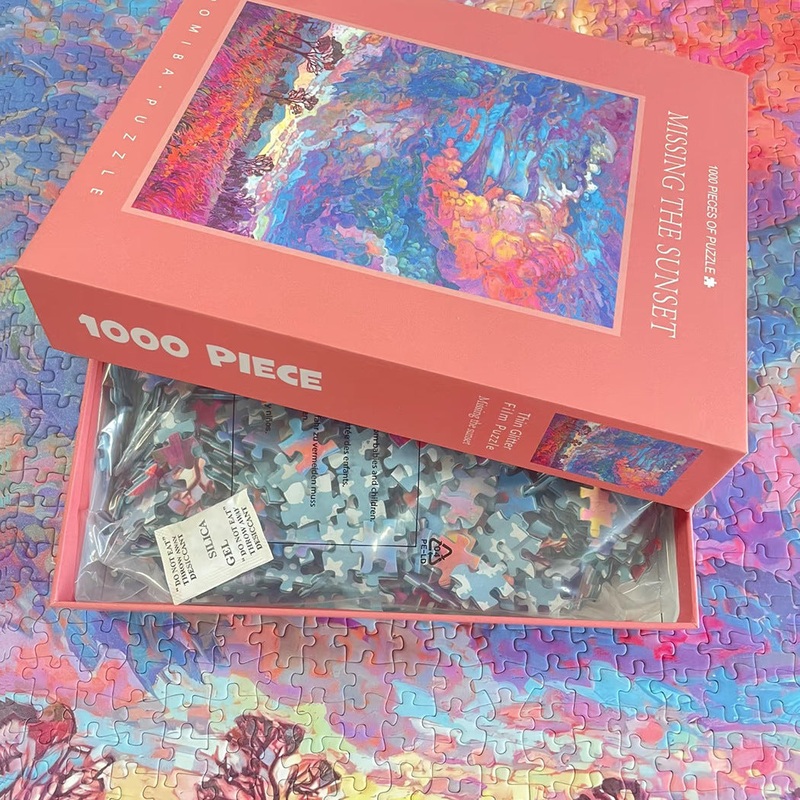 Thinking of the Sunset 1000-Piece Fine Art Jigsaw Puzzle – Premium Blue Cardboard Puzzle for Adults