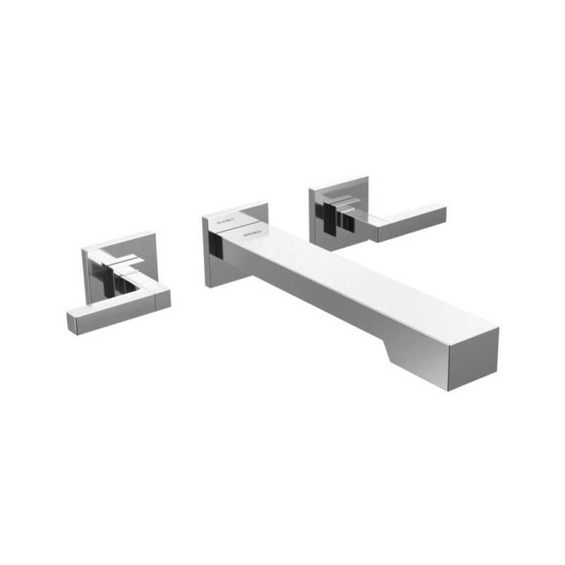 Tub Filler Frank Lloyd Wright Wall Mount 8 Inch Spread 2 Less Handle ADA Chrome