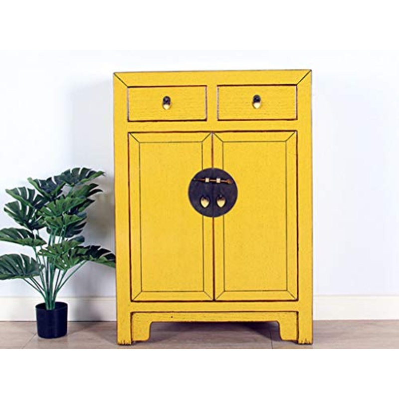 Yajutang cassettiera cinese Orientale/asiatico stile giallo