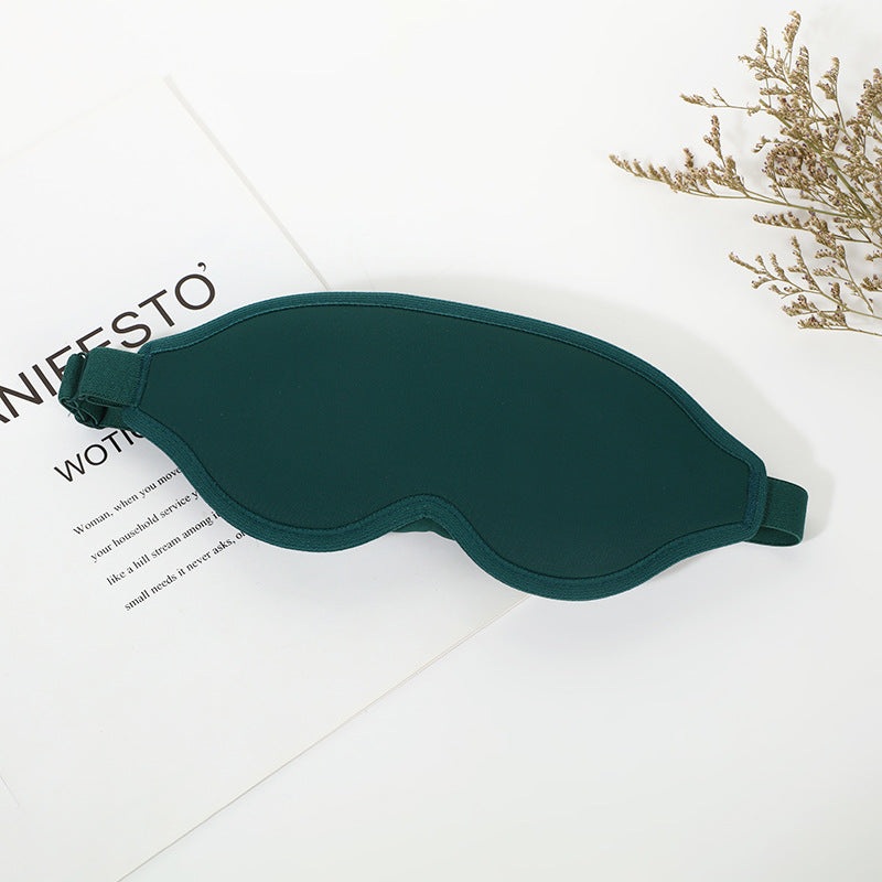 2 Pcs Green 3D Contoured Eye Mask – Total Blackout, Pressure-Free Memory Foam, Skin-Friendly & Breathable for Deep Rest