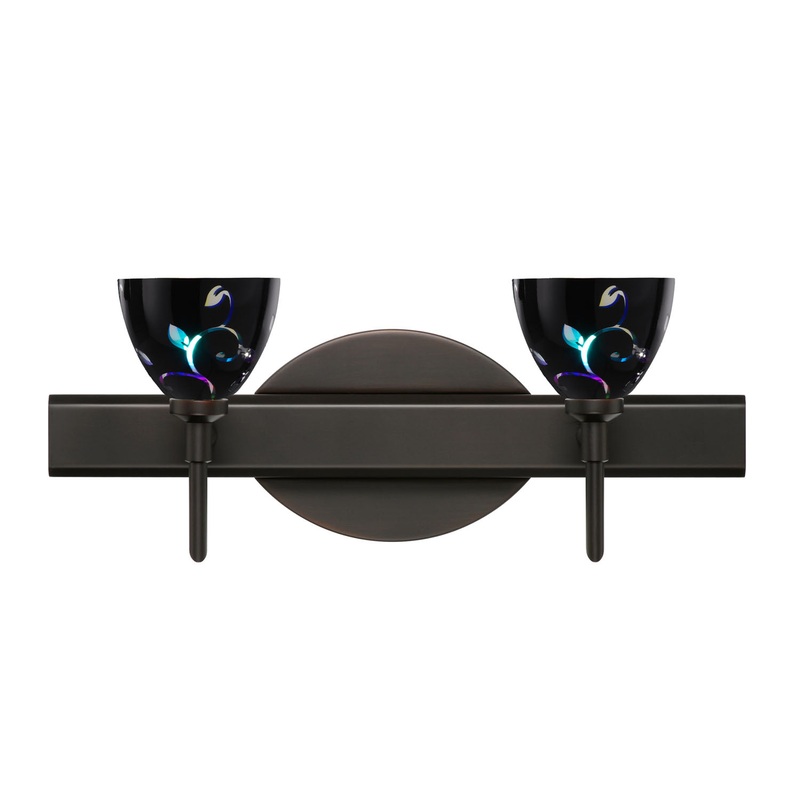 Besa 2SW-1858VB-BR Divi Two Light Wall Sconce Bronze