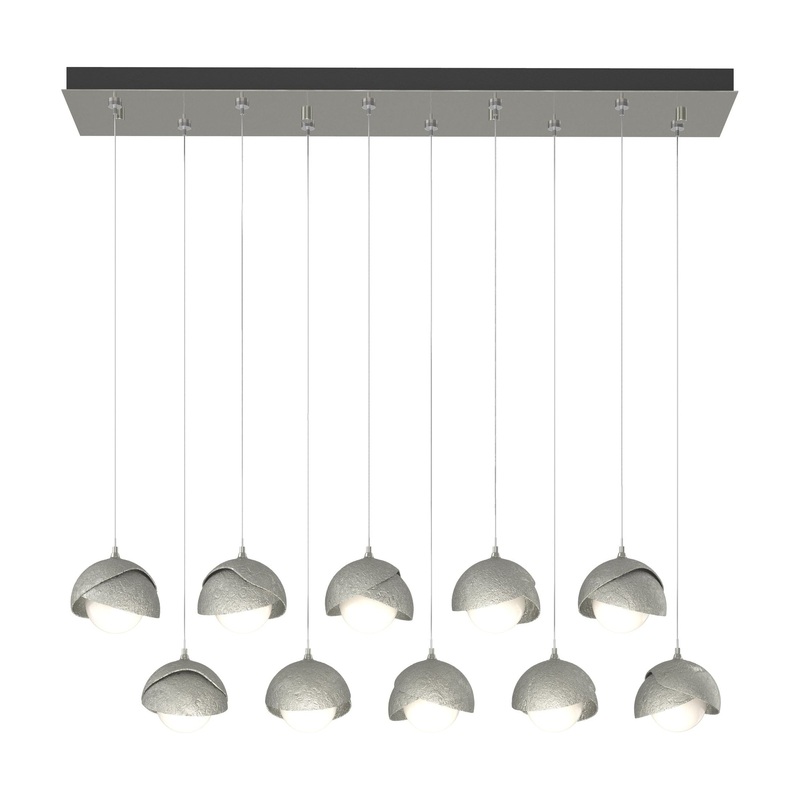 Brooklyn 10-Light Double Shade Pendant Sterling Sterling