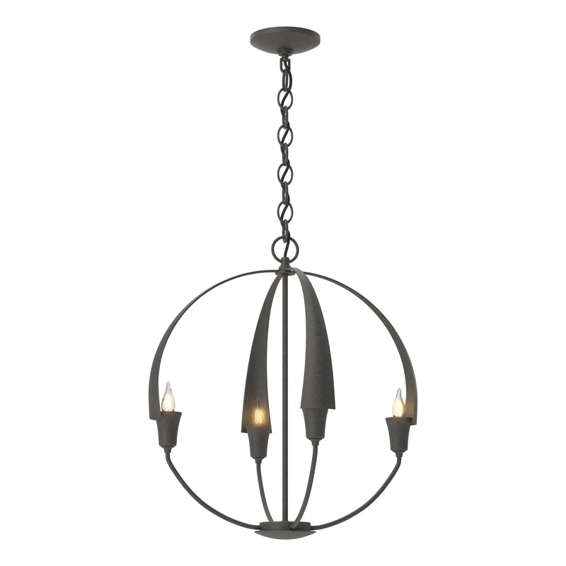 Cirque Small Chandelier Natural Iron