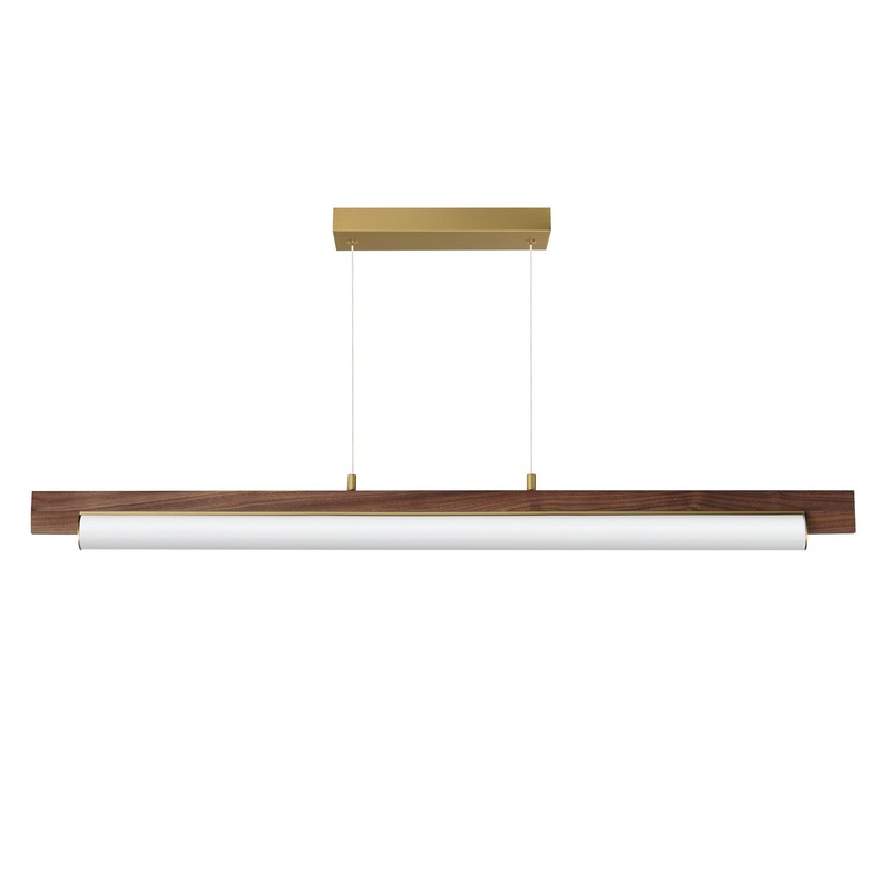 ET2 E24932-WNAB Joist LED Linear Pendant Whit Alabaster / Natural Aged Brass