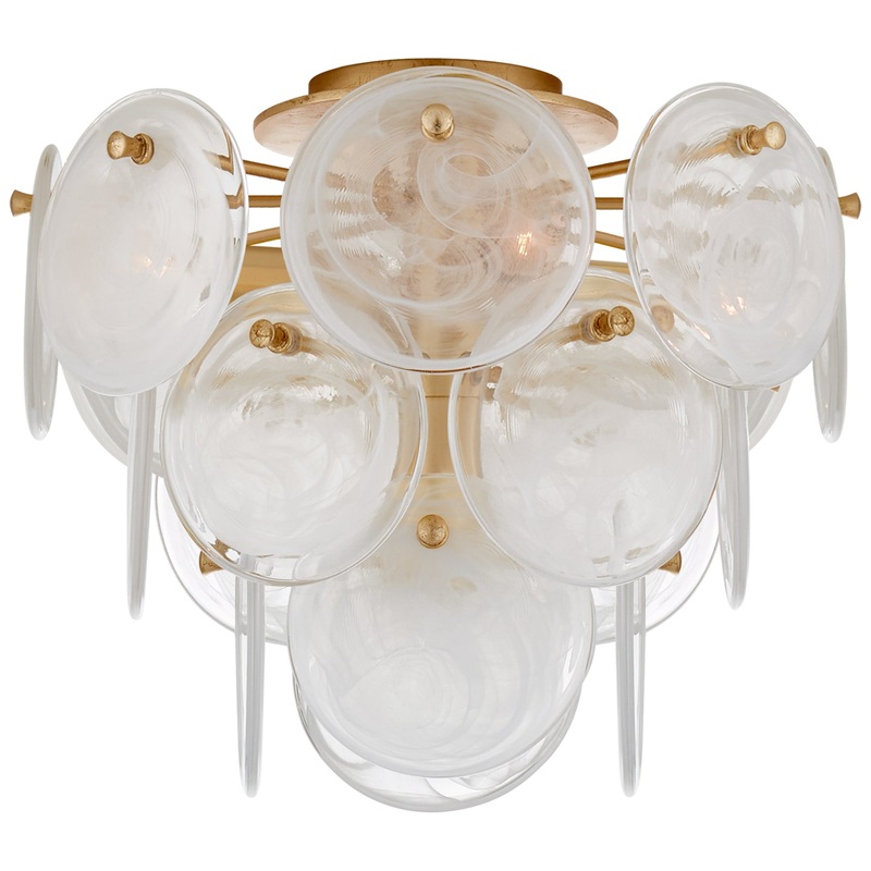 Four Light Flush Mount from the Loire Collection in Gild Finish by Visual Comfort Signature