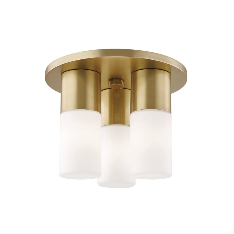 LED Flush Mount from the Lola Collection in Aged Brass Finish by Mitzi