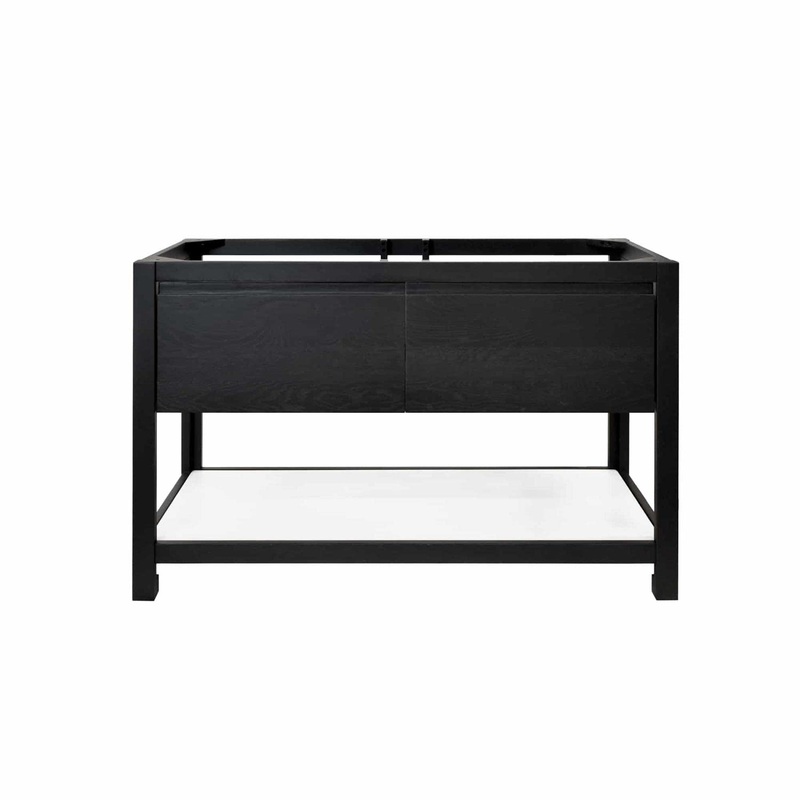 Native Trails 48″ Solace Vanity in Midnight Oak with a Pearl Shelf