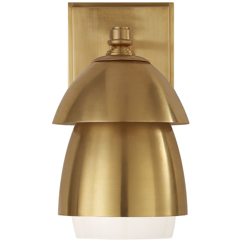 One Light Wall Sconce from the Whitman Collection in Hand-Rubbed Antique Brass Finish by Visual Comfort Signature