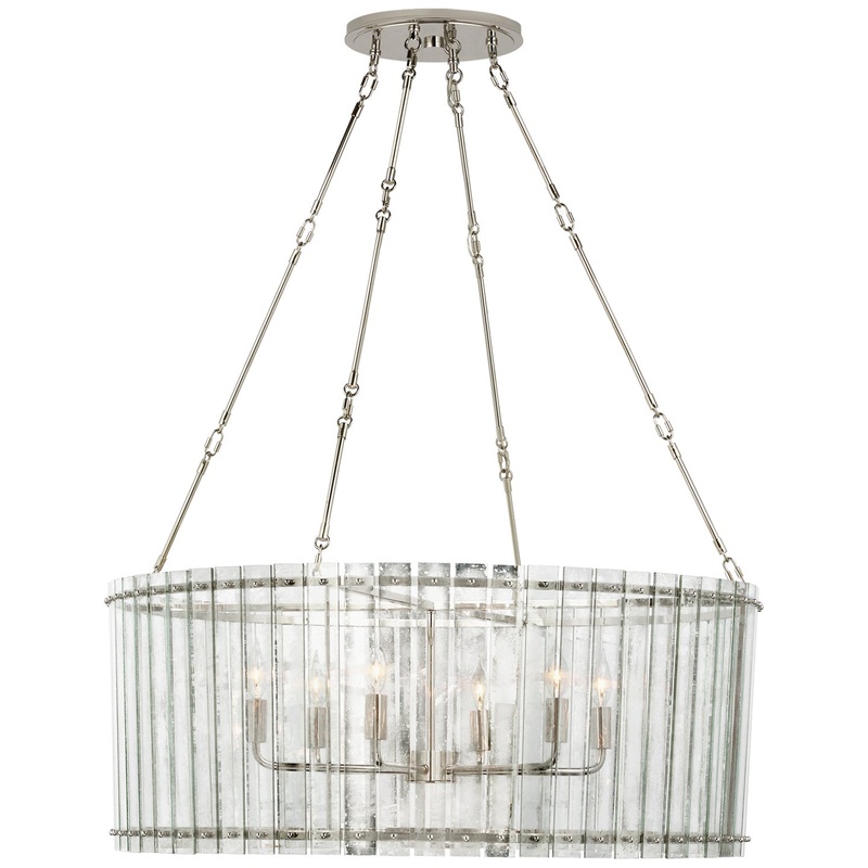 Six Light Chandelier from the Cadence Collection in Polished Nickel Finish by Visual Comfort Signature