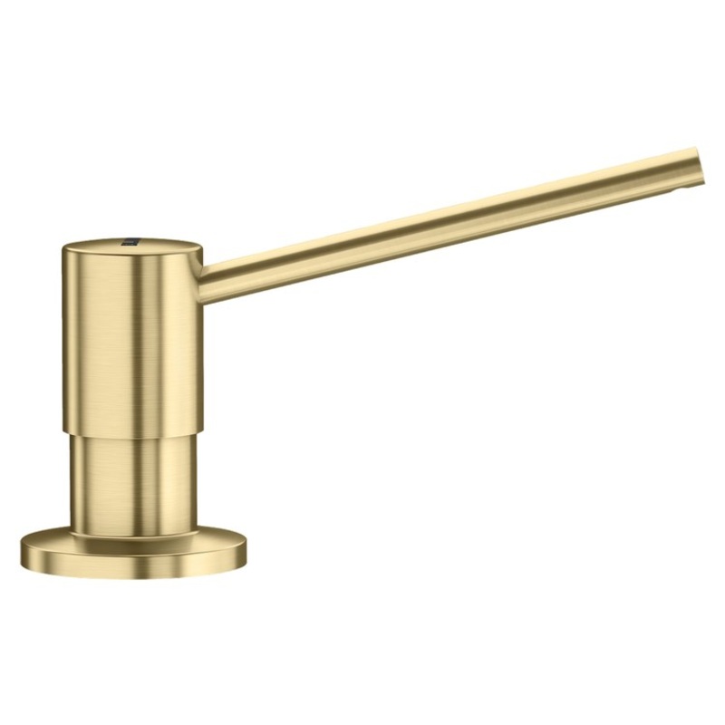 Soap Dispenser Torre Satin Gold Deck Mount Solid Brass 10 Fluid Ounce