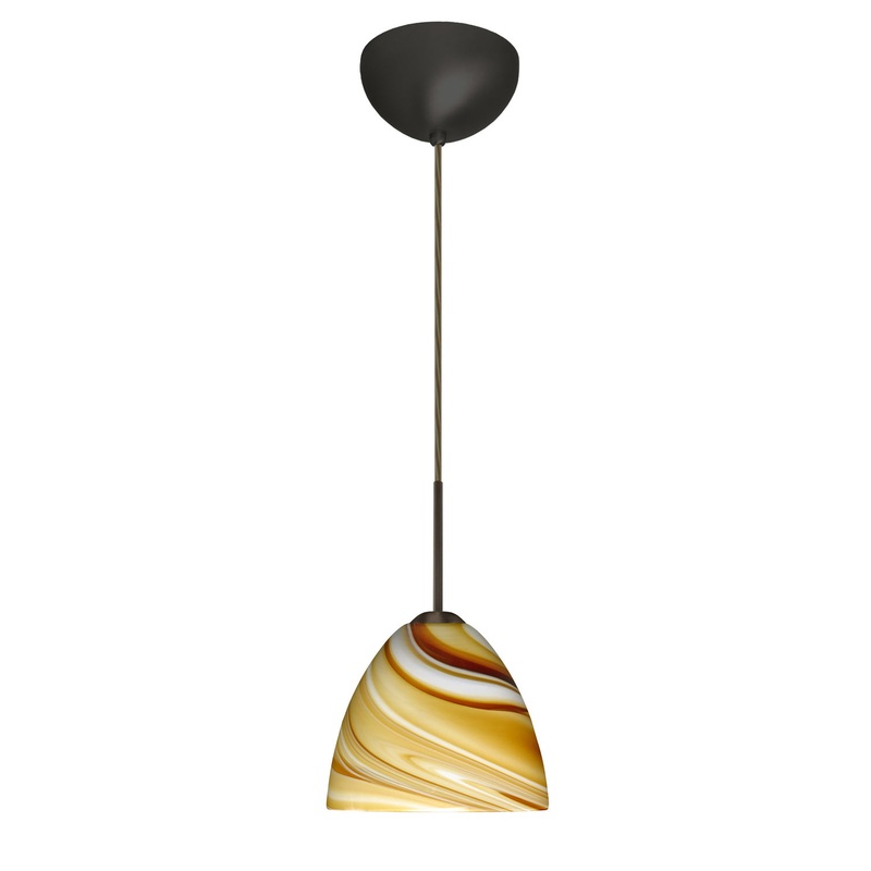 Besa 1BC-7572HN-LED-BR Sasha One Light Pendant Bronze