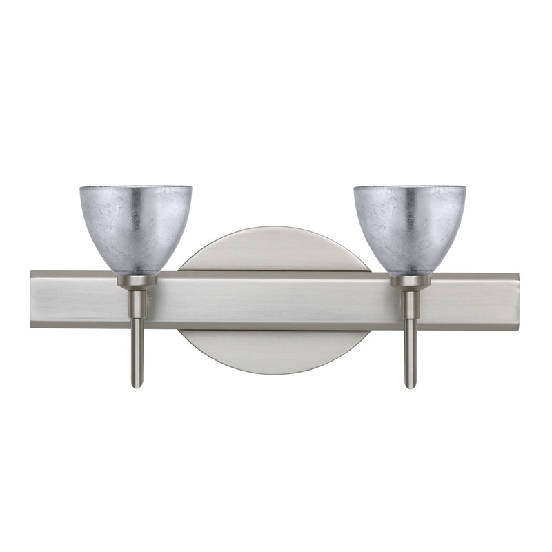 Besa 2SW-1758SF-SN Divi Two Light Wall Sconce Satin Nickel