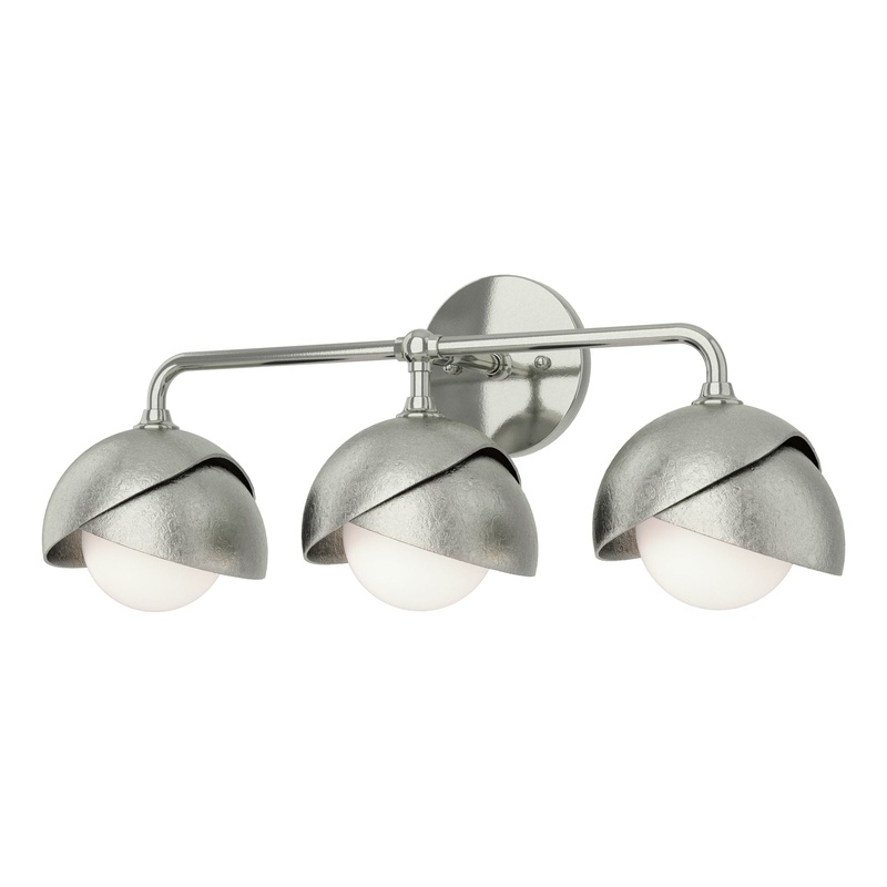 Brooklyn 3-Light Double Shade Bath Sconce Sterling Sterling