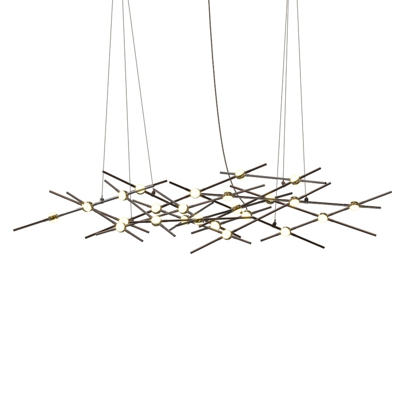 Constellation Ursa Minor Espresso Black with White Optical Acrylic 2200K 20′ Adjustable Cord/Cable