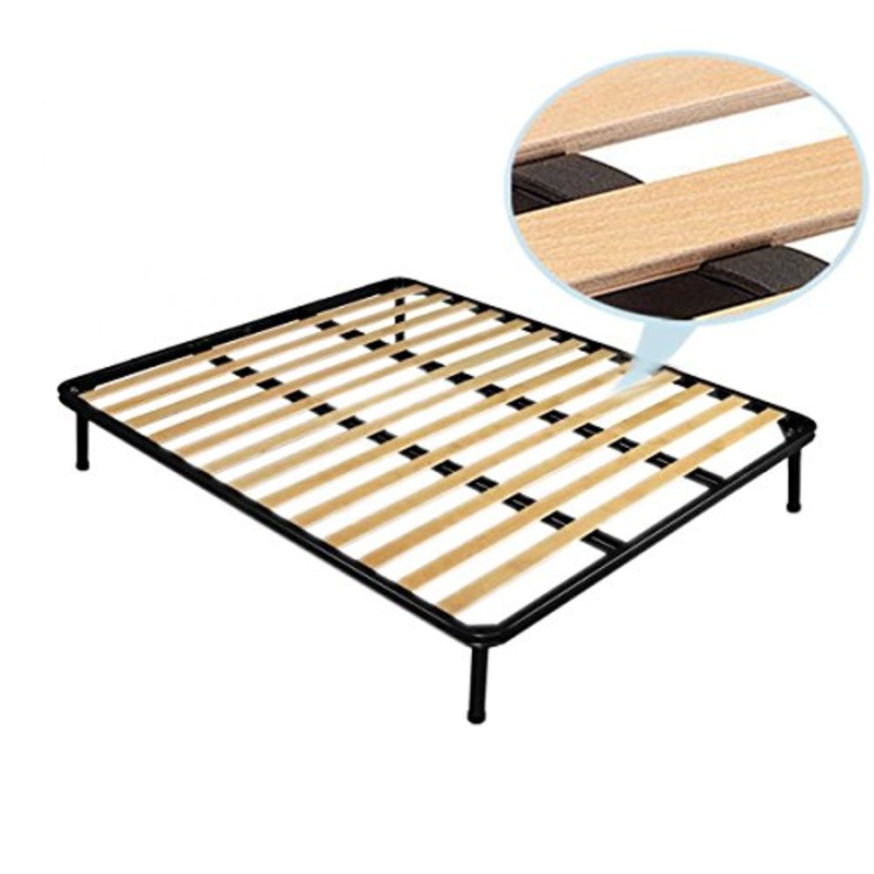 Europrimo Rete Ortopedica Matrimoniale 160×190 CM Struttura in Ferro con doghe in Legno e Piedi 30 cm Inclusi