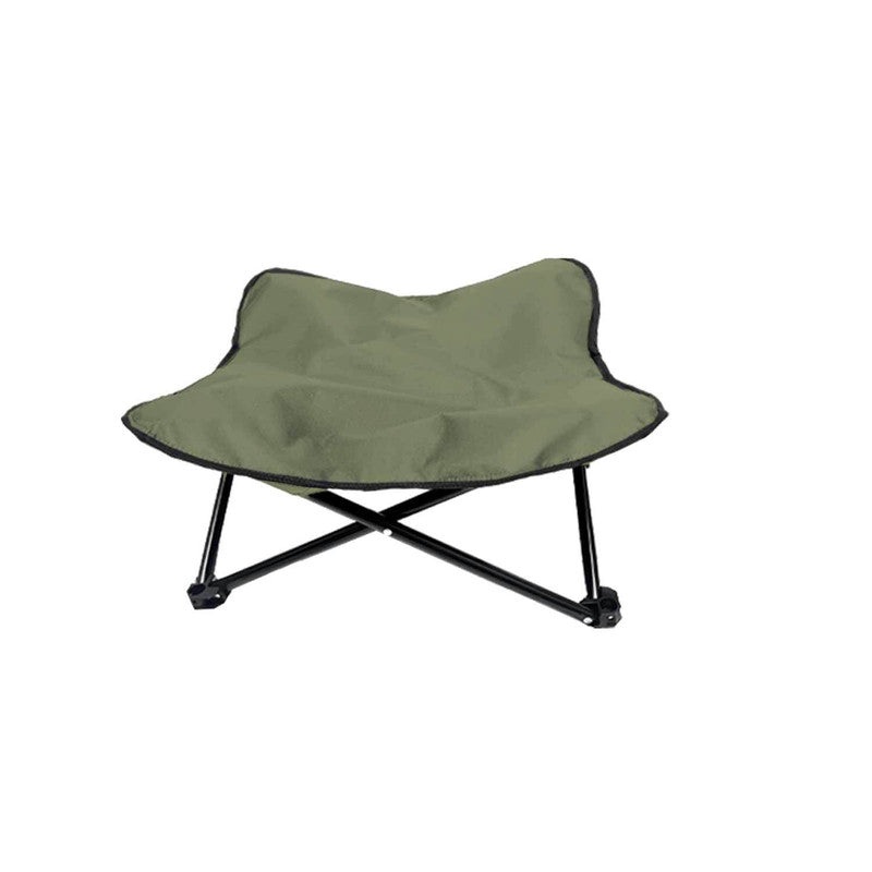 Green Elevated Comfort Pet Bed – Portable & Foldable Dog Cat Cot – Durable 600D Oxford Fabric, Washable Cover, All Seasons