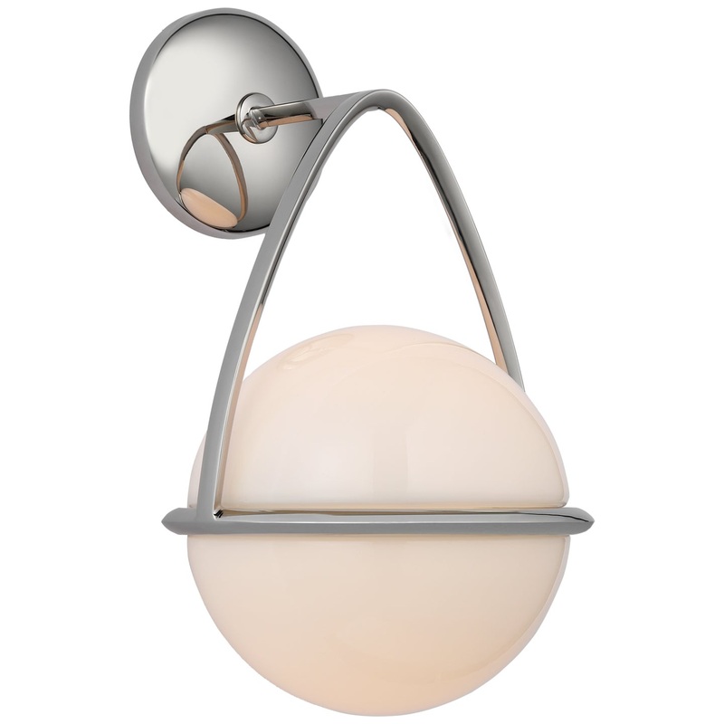 LED Wall Sconce from the Lisette Collection in Polished Nickel Finish by Visual Comfort Signature