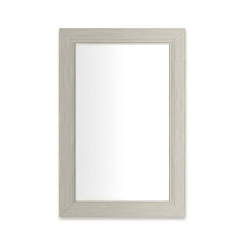 Medicine Cabinet Main Line 20 x 30 Inch 1 Doors Framed Mirror Nickel Flat Top Merion Frame Slow Close Hinges Sliding Magnification Mirror Magnetic Strip Interior Lighting USB Charging ports Electrical Outlets Phone Holder 4 Inch