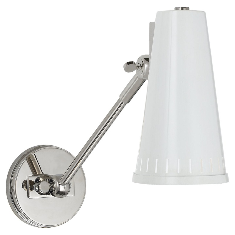 One Light Wall Sconce from the Antonio Collection in Polished Nickel Finish by Visual Comfort Signature