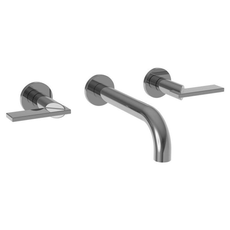 Priya Two Handle Wall-Mount Bathroom Faucet – Midnight Chrome