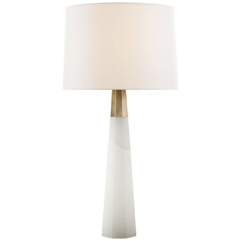 Two Light Table Lamp from the Olsen Collection in Alabaster Finish by Visual Comfort Signature