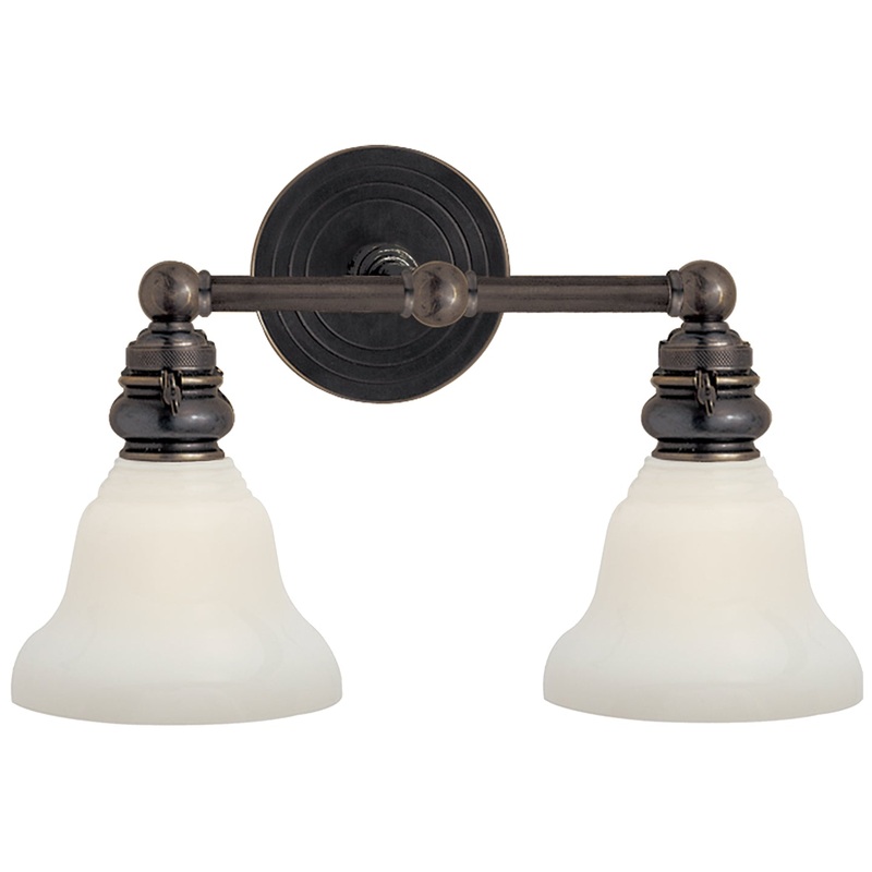 Two Light Wall Sconce from the Boston Collection in Bronze Finish by Visual Comfort Signature