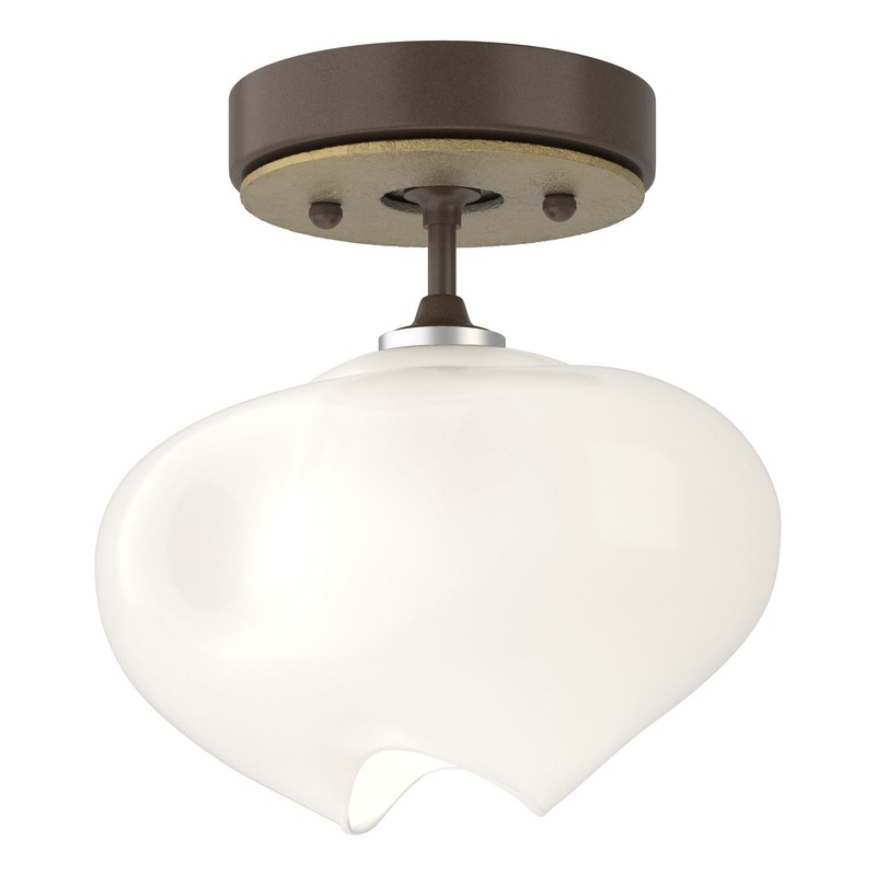 Ume 1-Light Semi-Flush Bronze Modern Brass
