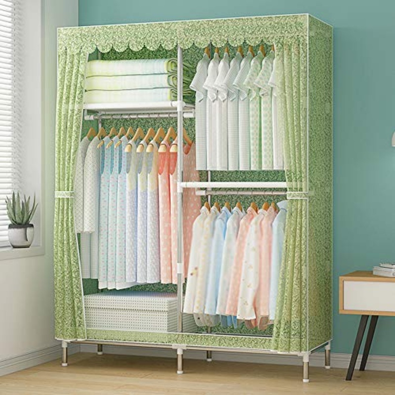 wardrobe Armadio Combinato, Armadio Pensile Pieghevole per Uso Domestico, Armadio di Stoccaggio di Grande capacit in Affitto, 107  45  180 Cm