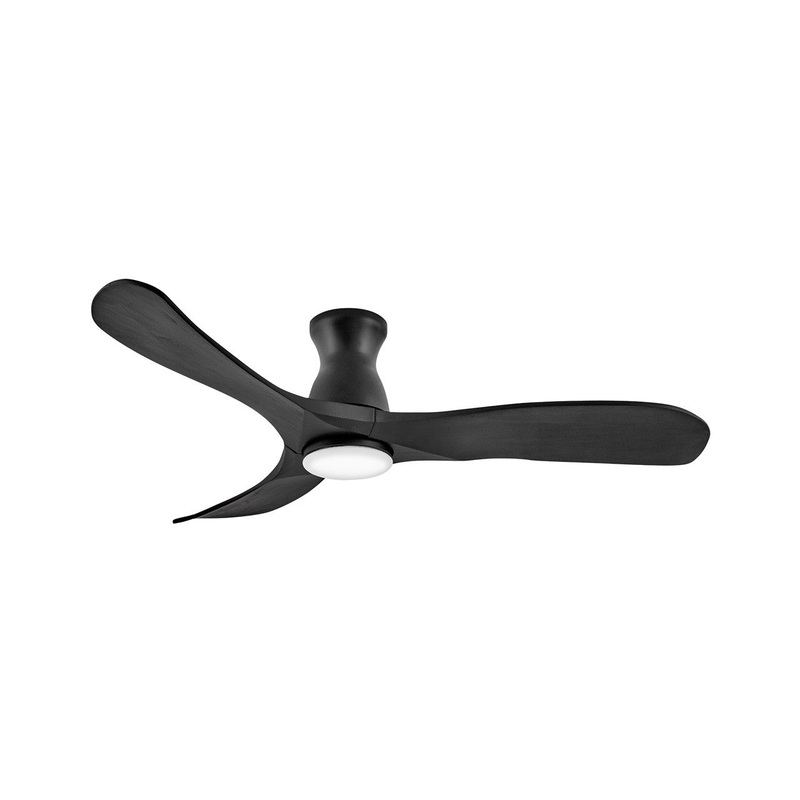 56″ LED Smart Fan from the Swell Flush Illuminated Collection in Matte Black Finish by Hinkley
