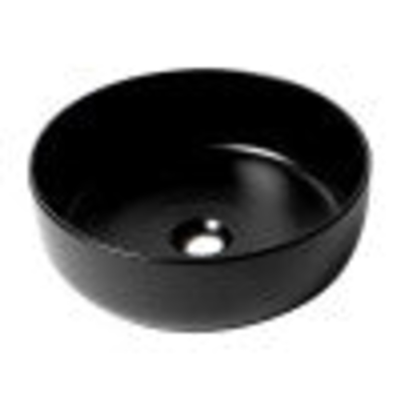 ALFI brand ABC907-BM Black Matte 15″ Round Above Mount Ceramic Sink