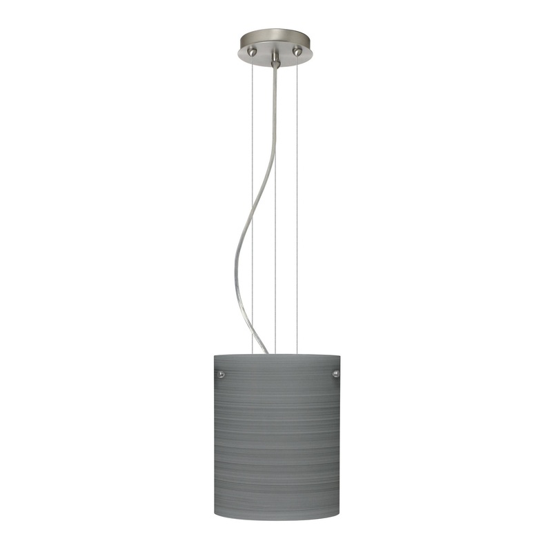 Besa 1KG-4006TN-LED-SN Tamburo One Light Pendant Satin Nickel