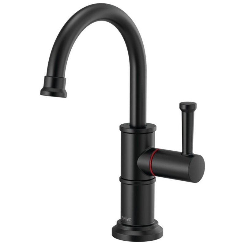 Beverage Faucet Artesso Instant Hot 1 Lever ADA Matte Black Arc 360 Degree Swivel