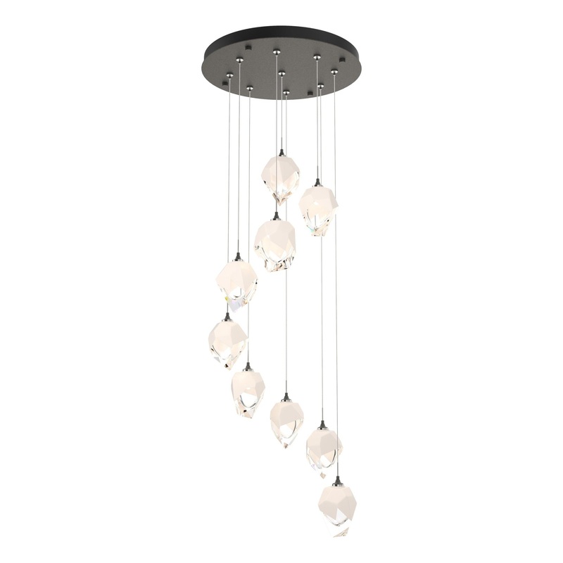 Chrysalis 9-Light Small Crystal Pendant Natural Iron White Crystal (WP)