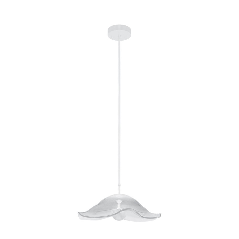 Embark 20″W Round Pendant White/Clear