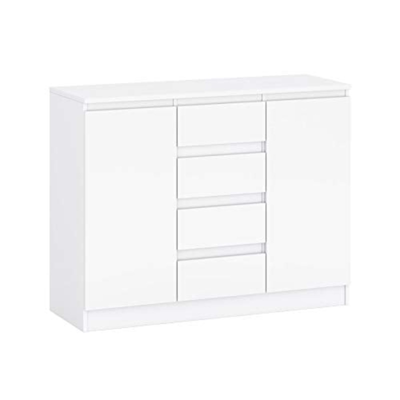 GLmeble, Cassettiera multiuso con cassetti e ripiano in laminato massiccio